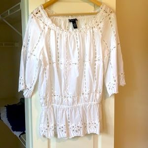 INC white cotton shirt